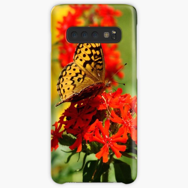 Gold Winged Butterfly on an Orange Flower Samsung Galaxy Snap Case