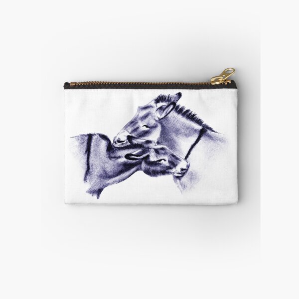 Item preview, Drawing of two donkeys scratching each other - navy blue colored version designed and sold by SylvieG18.