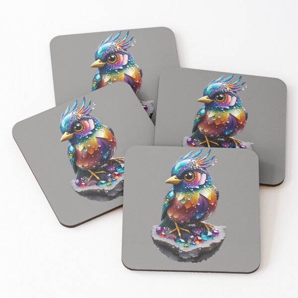 Item preview, Shimmering gemstone bird on a crystal base designed and sold by Mianku | Für das Leben.