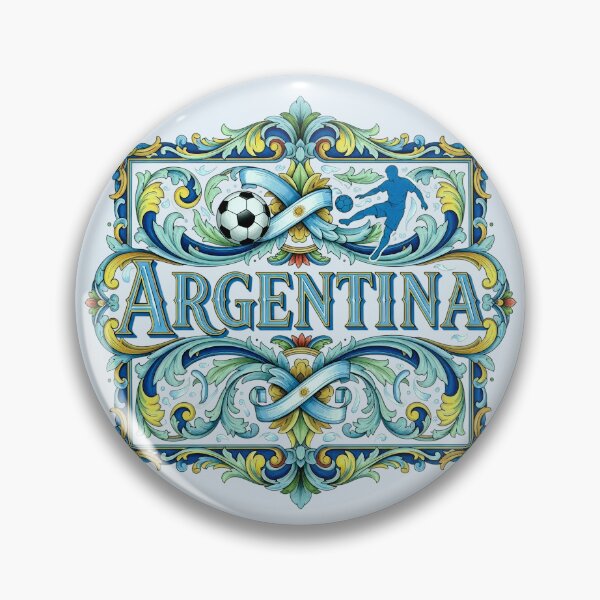 Item preview, Argentina Football Soccer Decorative Ornament Fileteado Art designed and sold by KiwiRider.