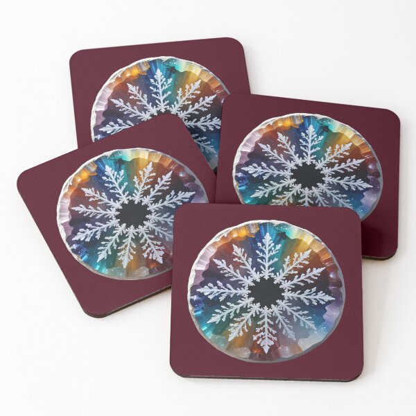 Item preview, Snowflake on a colorful crystal stone designed and sold by Mianku | Für das Leben.