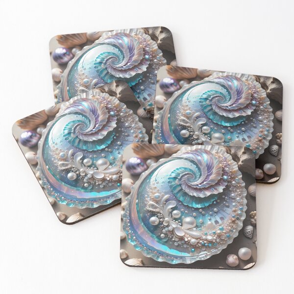 Item preview, Shimmering shell with pearls and spirals designed and sold by Mianku | Für das Leben.