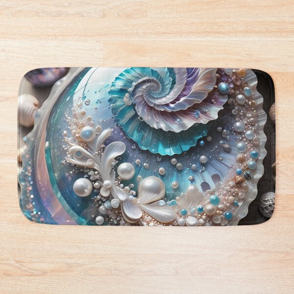 Item preview, Shimmering shell with pearls and spirals designed and sold by Mianku | Für das Leben.