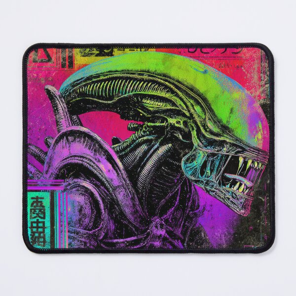 Item preview, Xenomorph Retrowave Japanese Kanji designed and sold by AnimeArsenalPrints.