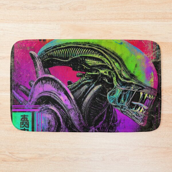 Item preview, Xenomorph Retrowave Japanese Kanji  designed and sold by AnimeArsenalPrints.
