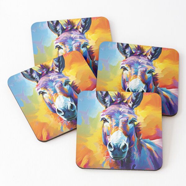 Item preview, Colorful donkey in pop art style designed and sold by Mianku | Für das Leben.