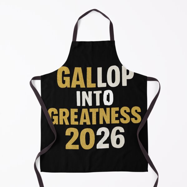 Item preview, Gallop into Greatness 2026 – Gold and White New Year Inspirational Design designed and sold by affiliatevera10.