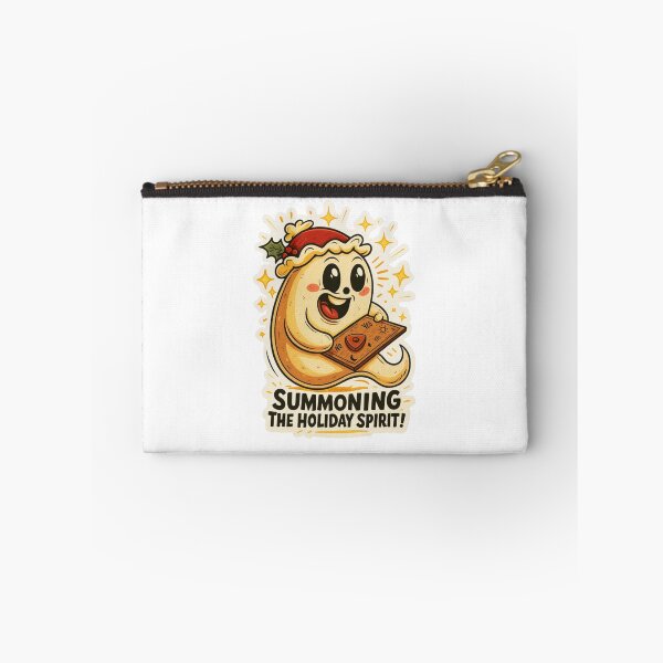 Item preview, Summoning the Holiday Spirit Ghost Sticker – Cute Crazy Christmas Ghost Cartoon Art designed and sold by Gurjeetpixelart.