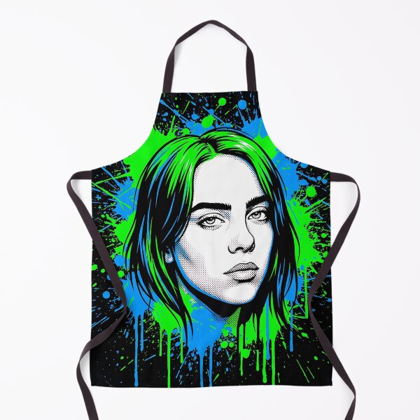 Item preview, Billie Eilish Neo-Gothic Green and Blue Portrait designed and sold by iwzzuel.