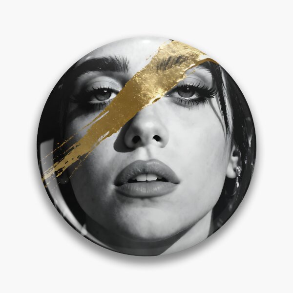 Item preview, Monochrome Eilish with Gold Splash designed and sold by iwzzuel.