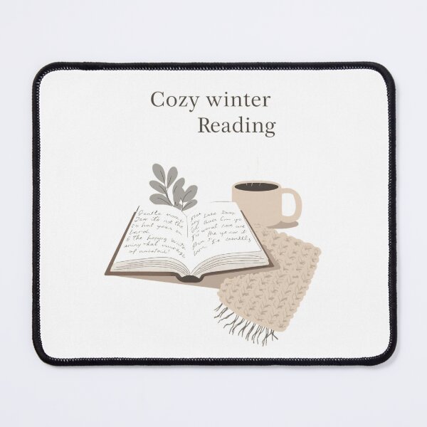 Item preview, Cozy winter reading, books lovers, Minimalist winter illustration designed and sold by YvkafromPoland.