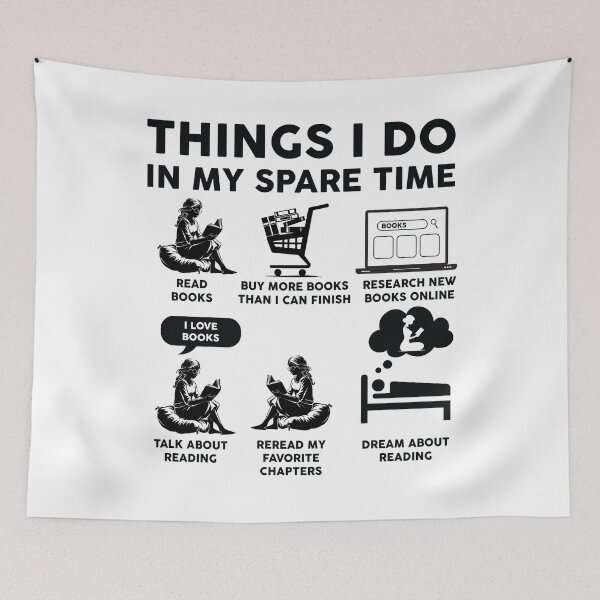 Item preview, Things I Do In My Spare Time Reading Books designed and sold by LounisArt.