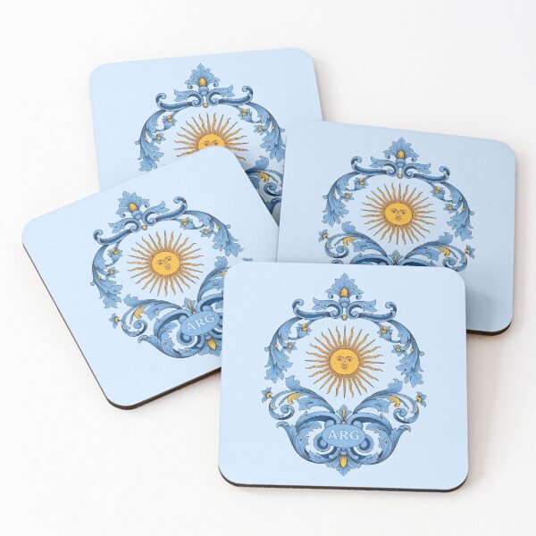 Item preview, Argentina Sun of May Ornamented Flag Fileteado Style designed and sold by KiwiRider.