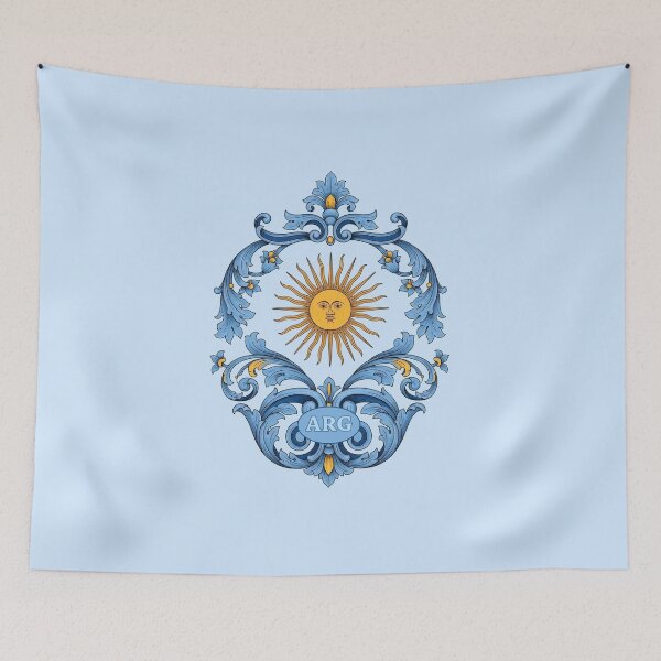 Item preview, Argentina Sun of May Ornamented Flag Fileteado Style designed and sold by KiwiRider.
