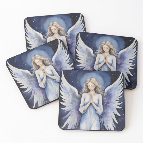Item preview, Sentinel Angel – Ethereal Celestial Watercolor Vision designed and sold by Heavenly Resonance.