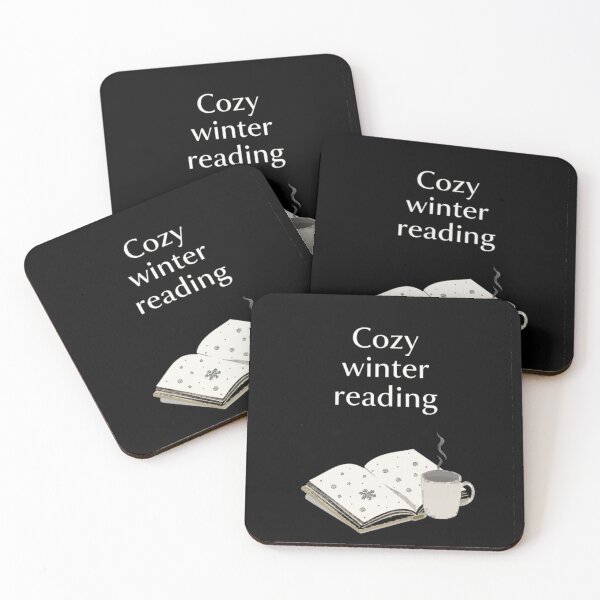 Item preview, Cozy winter reading, books lovers, Minimalist winter illustration designed and sold by YvkafromPoland.