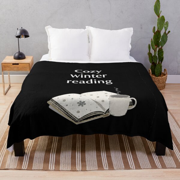 Item preview, Cozy winter reading, books lovers, Minimalist winter illustration designed and sold by YvkafromPoland.