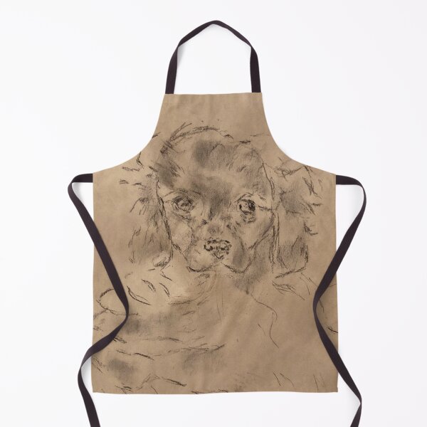Item preview, Cavalier puppy in charcoal on newsprint designed and sold by ElenaCarin97.