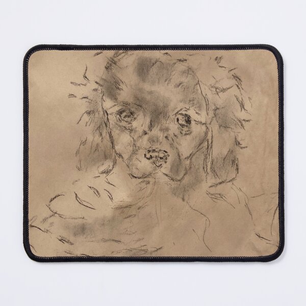 Item preview, Cavalier puppy in charcoal on newsprint designed and sold by ElenaCarin97.