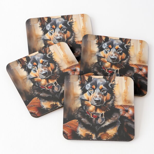 Item preview, Majestic dog on a luxurious leather couch designed and sold by Mianku | Für das Leben.
