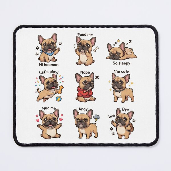 Item preview, Kawaii French Bulldog Cute Mascot Illustration for Frenchie Lover designed and sold by chattsuede.