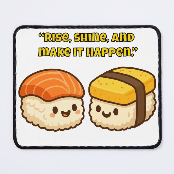 Item preview, Rise, Shine, and Make It Happen - Cute Sushi Motivation designed and sold by Latitude 1°N.