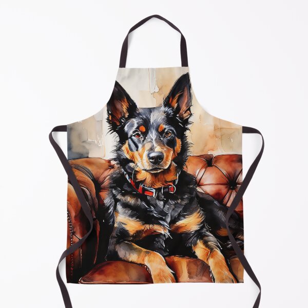 Item preview, Dog in watercolor style on leather sofa designed and sold by Mianku | Für das Leben.