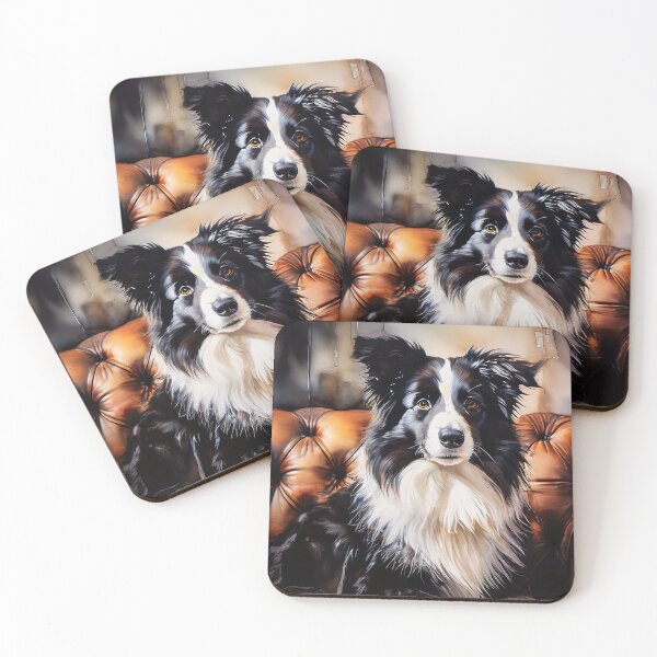 Item preview, Border Collie on a leather sofa designed and sold by Mianku | Für das Leben.