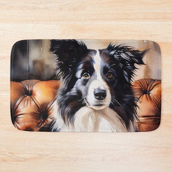 Item preview, Border Collie on a leather sofa designed and sold by Mianku | Für das Leben.
