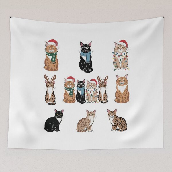 Item preview, Cute Christmas Cats Festive Sticker Pack for Holiday Gift Shopper designed and sold by chattsuede.