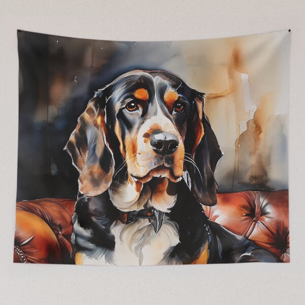 Item preview, Relaxed dog on leather sofa designed and sold by Mianku | Für das Leben.