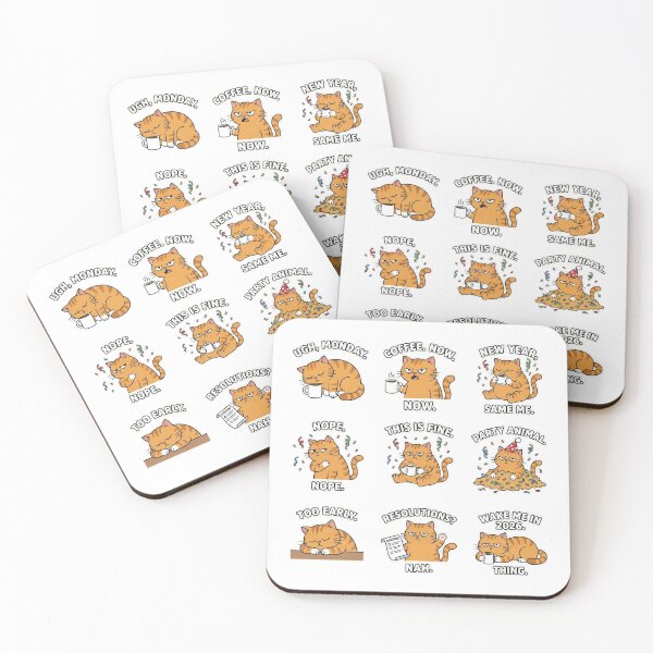 Item preview, Sarcastic Cat Funny Meme Sticker Pack for Cat Lover and Introvert designed and sold by chattsuede.