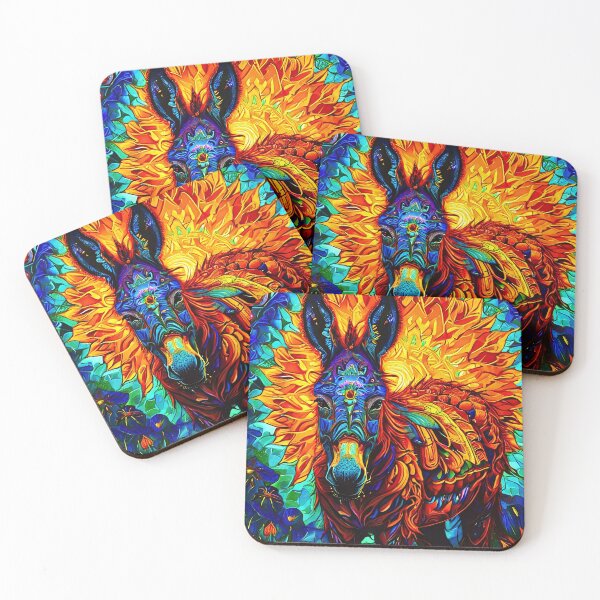 Item preview, Colorful donkey in living art designed and sold by Mianku | Für das Leben.