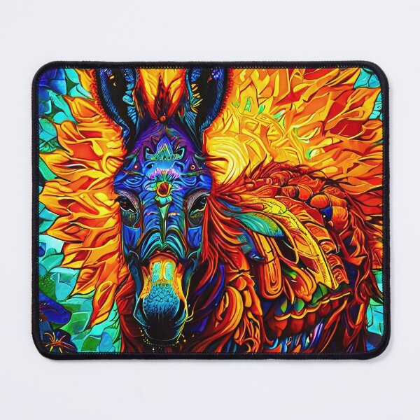 Item preview, Colorful donkey in living art designed and sold by Mianku | Für das Leben.
