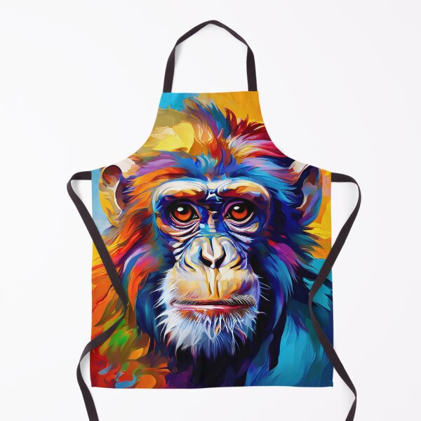 Item preview, Portrait of a monkey in vibrant bursts of color designed and sold by Mianku | Für das Leben.