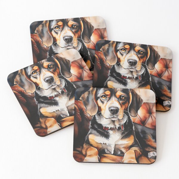 Item preview, Entlebucher Mountain Dog portrait on a leather couch designed and sold by Mianku | Für das Leben.