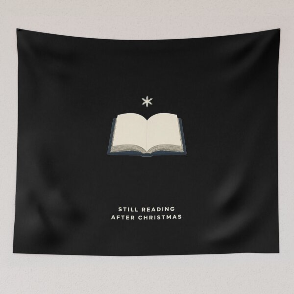 Item preview, Still reading after Christmas, book lover designed and sold by YvkafromPoland.