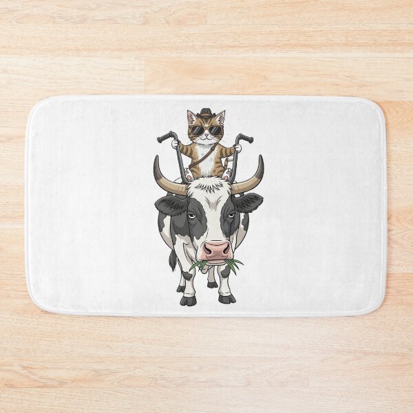 Item preview, The Cow-Boy Cat: Cool Feline Rider on a Dairy Steed designed and sold by Mido-artister.