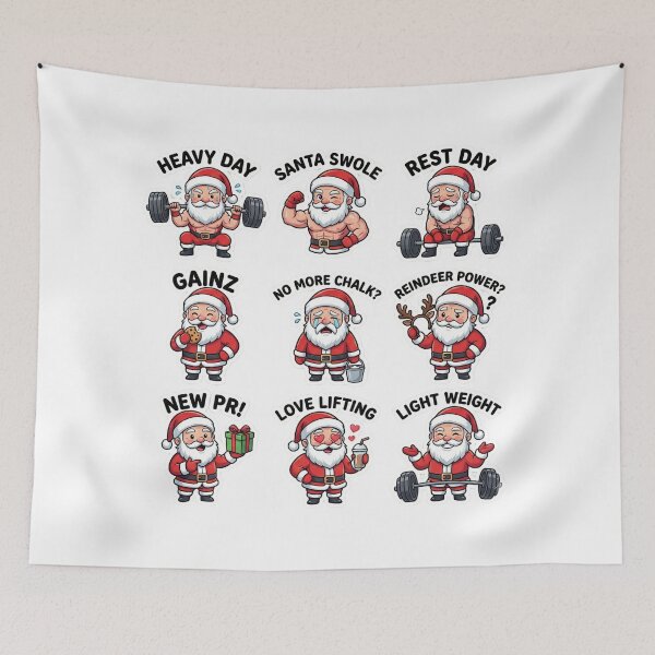 Item preview, Funny Weightlifting Santa Gainz Rest Day for Gymer designed and sold by chattsuede.