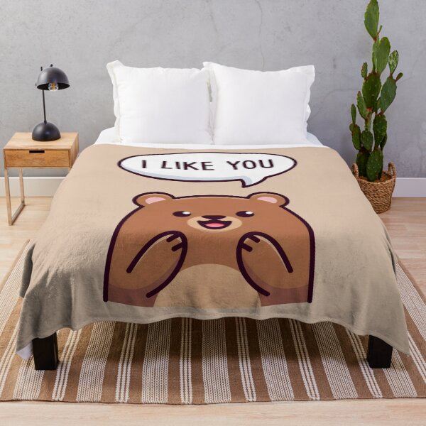 Item preview, I Like You Bear Design with Speech Bubble and Cute Cartoon Expression designed and sold by SplashTastic.