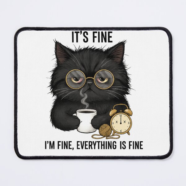 Item preview, it's fine i am fine , everything is fine funny cat designed and sold by IdealDo.