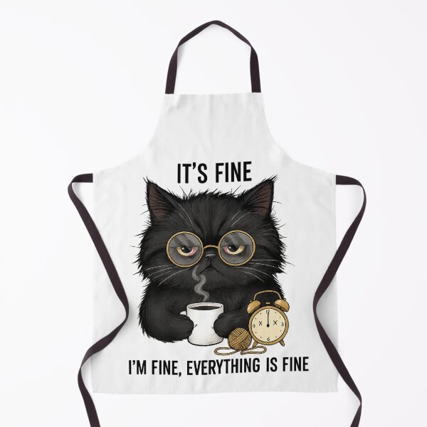 Item preview, it's fine i am fine , everything is fine funny cat designed and sold by IdealDo.