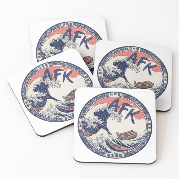 Item preview, The Great Wave of AFK - Embroidered Style Japanese Art Parody designed and sold by NextLevelThread.