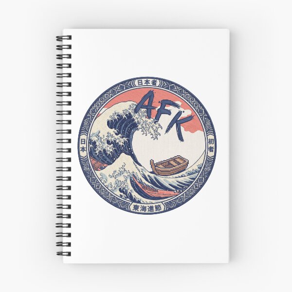 Item preview, The Great Wave of AFK - Embroidered Style Japanese Art Parody designed and sold by NextLevelThread.