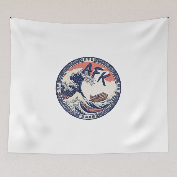 Item preview, The Great Wave of AFK - Embroidered Style Japanese Art Parody designed and sold by NextLevelThread.