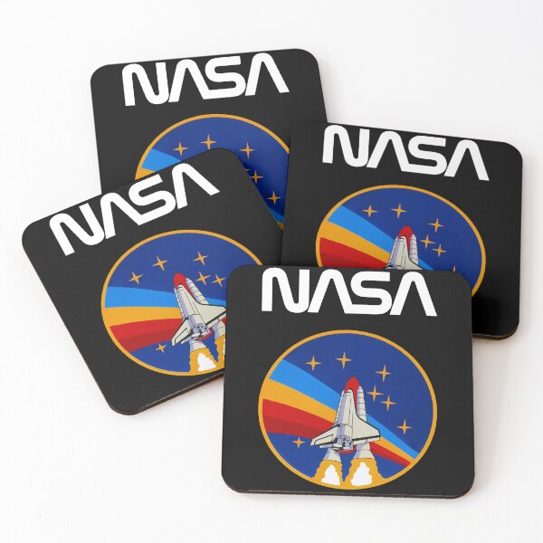 Item preview, Vintage Nerdy NASA Worm Logo Rocket Space Science Teacher White Text designed and sold by MathWare MathClips.
