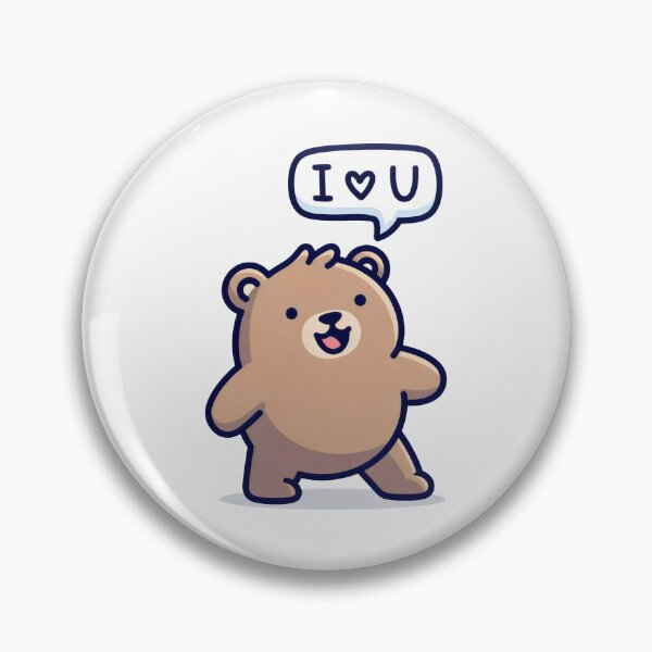 Item preview, I Love You Bear Design with Speech Bubble and Playful Cartoon Style designed and sold by SplashTastic.
