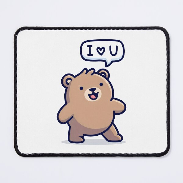 Item preview, I Love You Bear Design with Speech Bubble and Playful Cartoon Style designed and sold by SplashTastic.