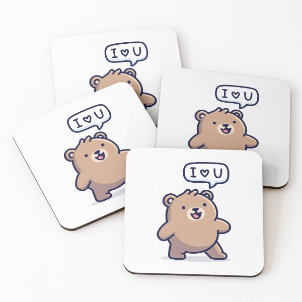 Item preview, I Love You Bear Design with Speech Bubble and Playful Cartoon Style designed and sold by SplashTastic.