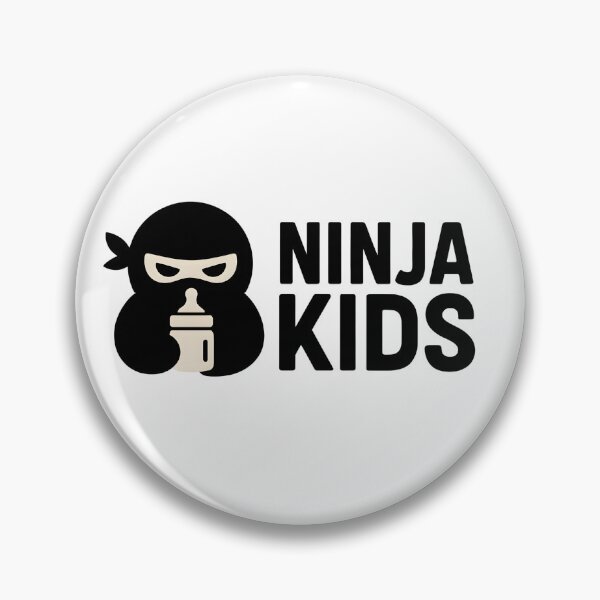 Item preview, Ninja Kids Logo – Cute Ninja Mascot Emblem Minimal Black Style designed and sold by Sitred123.